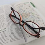 A photo of eyeglasses