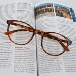 A photo of eyeglasses